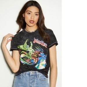Judas Priest Painkiller rock Mineral Wash Official Boyfriend T-Shirt M NWT